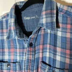 Blue & pink Gap cotton flannel